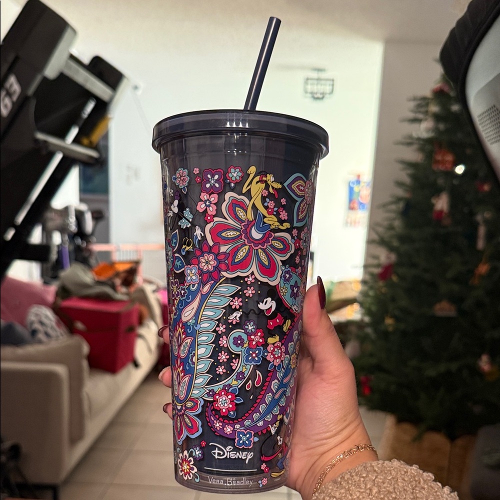 Vera Bradley x Disney Floral Tumbler with Straw